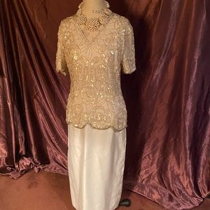 Beige sequin top